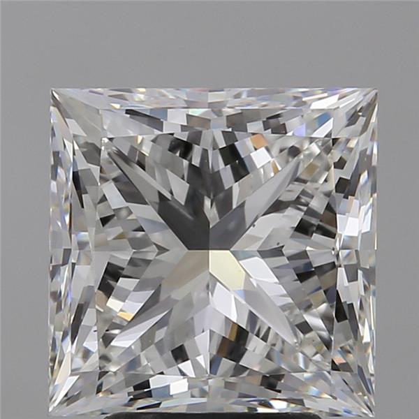 4.06 Carat H-VS1 Very Good Princess Diamond Image 